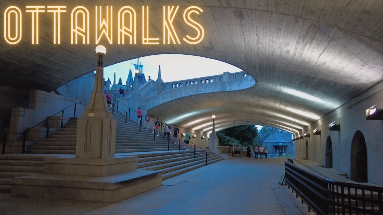 Ottawa bike ride from Lansdowne Park to Plaza Bridge via Rideau Canal - Aug 3 2022