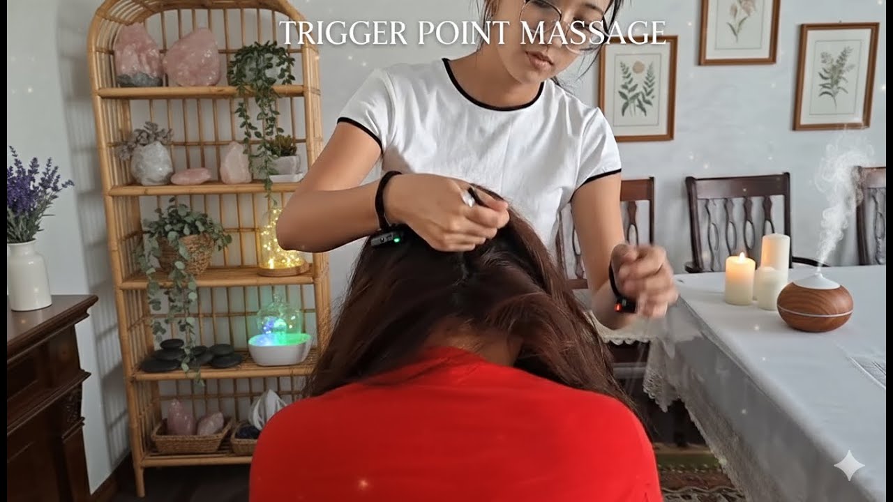 Lady Aza | Best Triggers: Head and Back Massage ASMR (Instant Sleep)