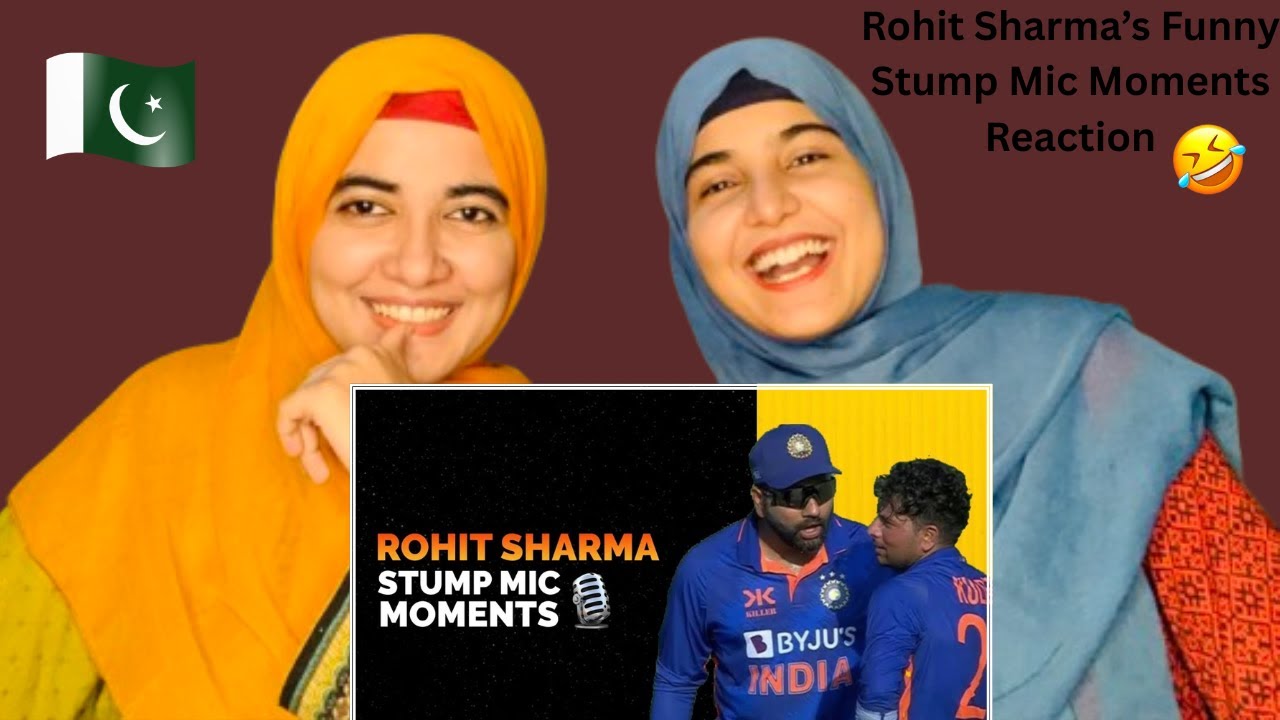Pakistani Girls Reacts To Rohit Sharma’s Funny Stump Mic Moments | Reaction