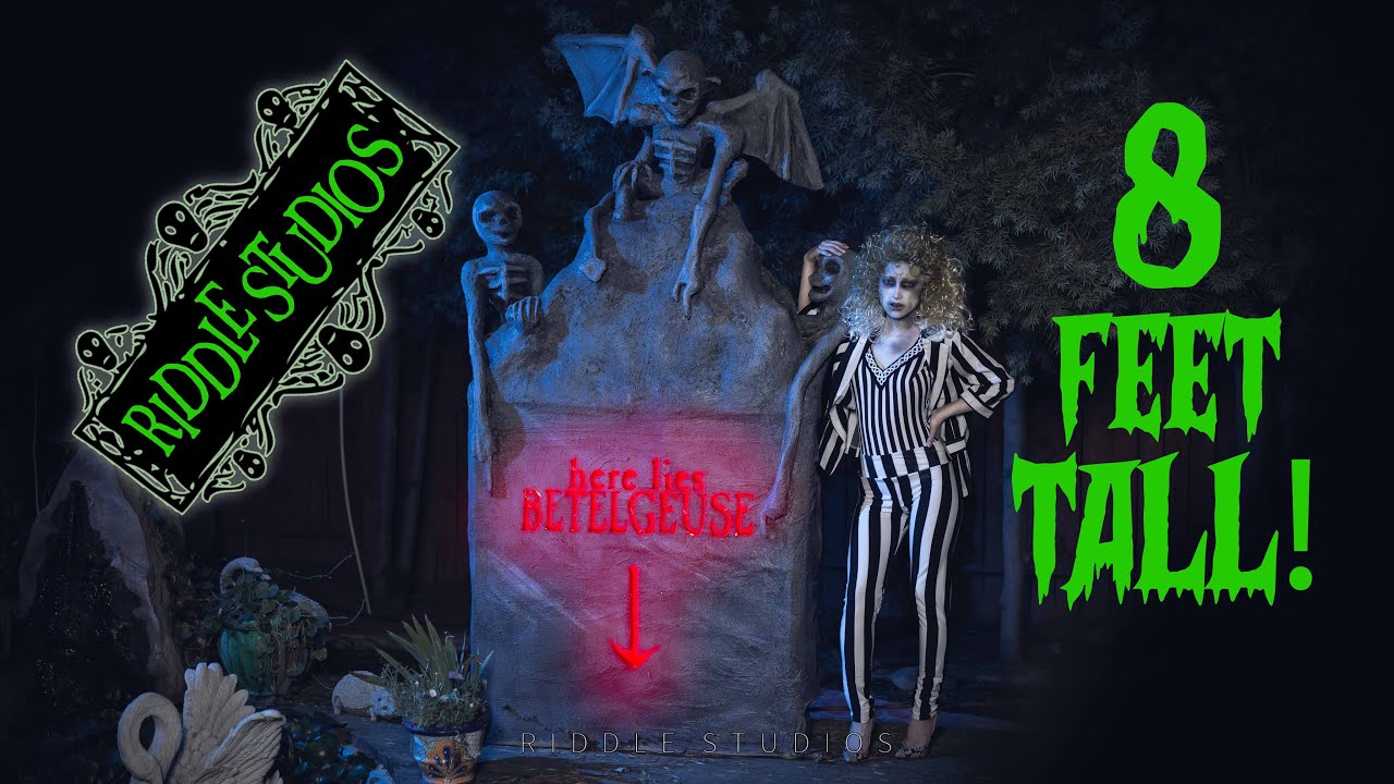 How to make 8 foot tall BEETLEJUICE TOMBSTONE