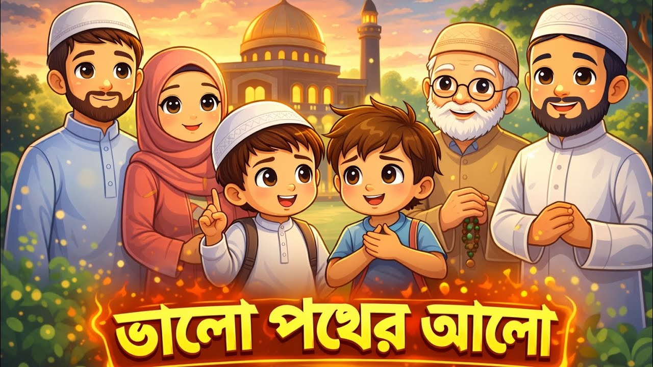 ভালো পথের আলো | ইসলামিক শিশুদের গল্প | Family Islamic Moral Story. #viral #trending #beautiful 