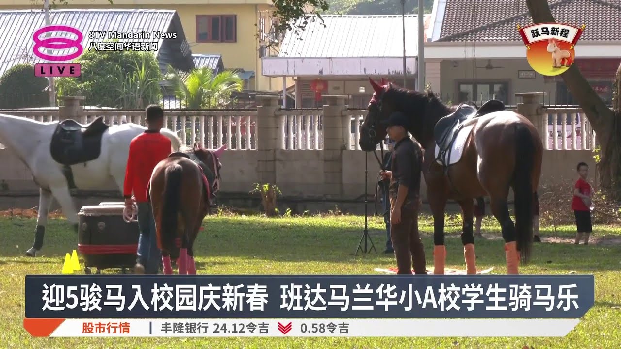 迎5骏马入校园庆新春 班达马兰华小A校学生骑马乐【2026.02.13 八度空间华语新闻】
