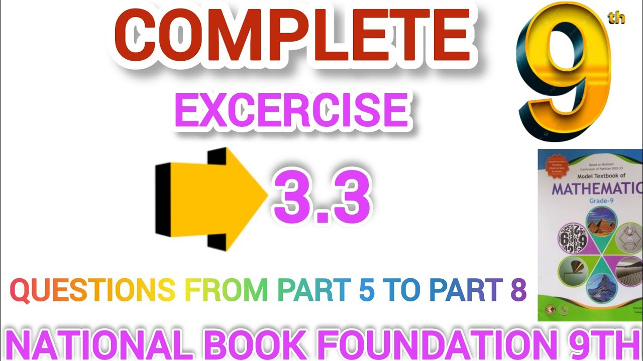 Excercise 3.3 from 5th to 8th part