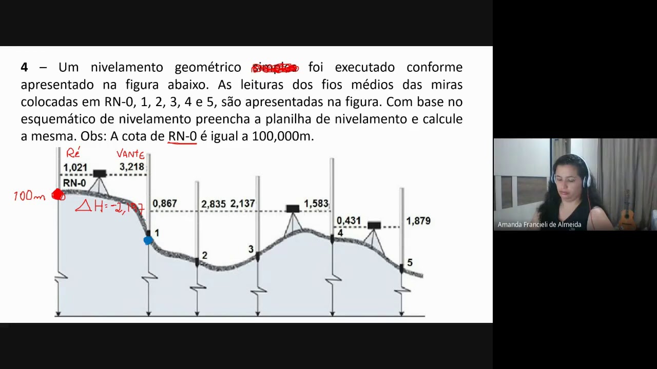 Topografia II - Exercícios de Nivelamento Geométrico