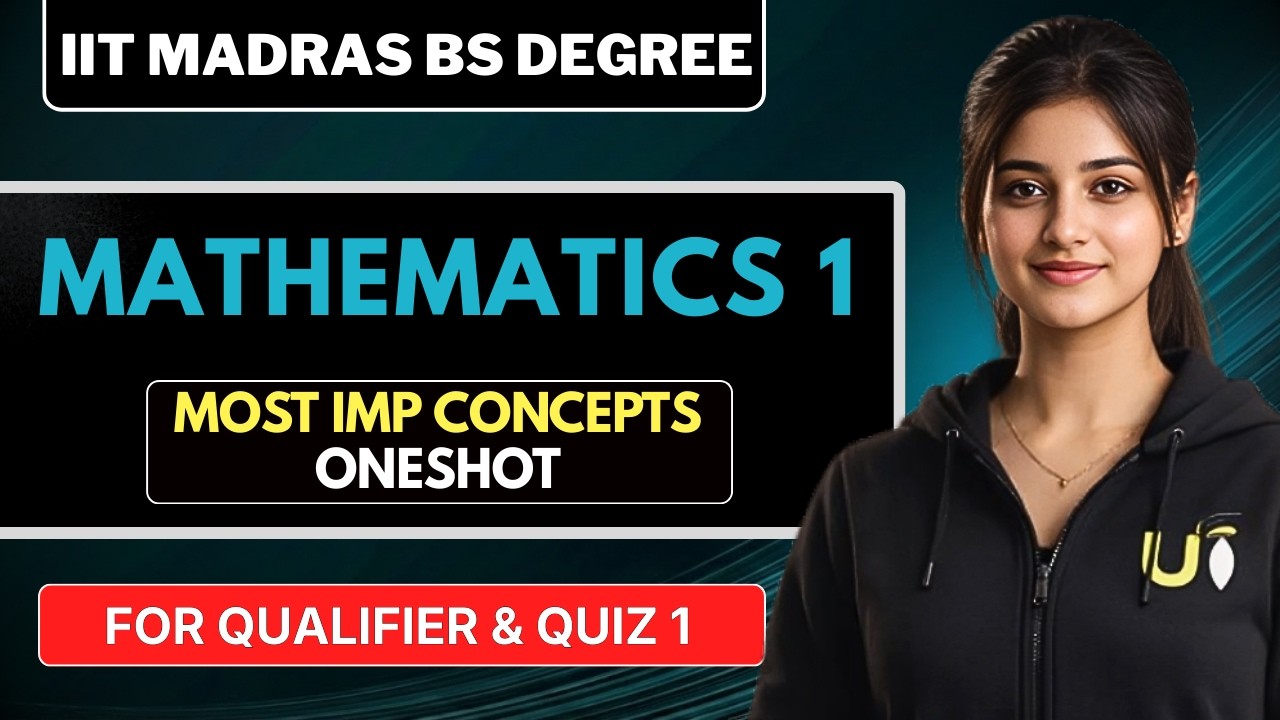 Mathematics 1 in ONE SHOT | All Concepts Covered | Jan26  Qualifier/Quiz 1| IIT MADRAS BS