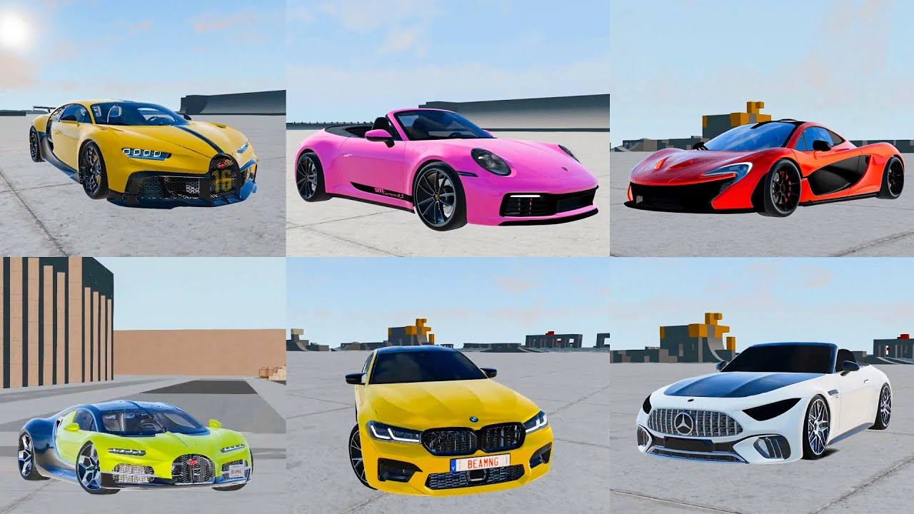 Big Spinner VS Supercars in BeamNG.drive