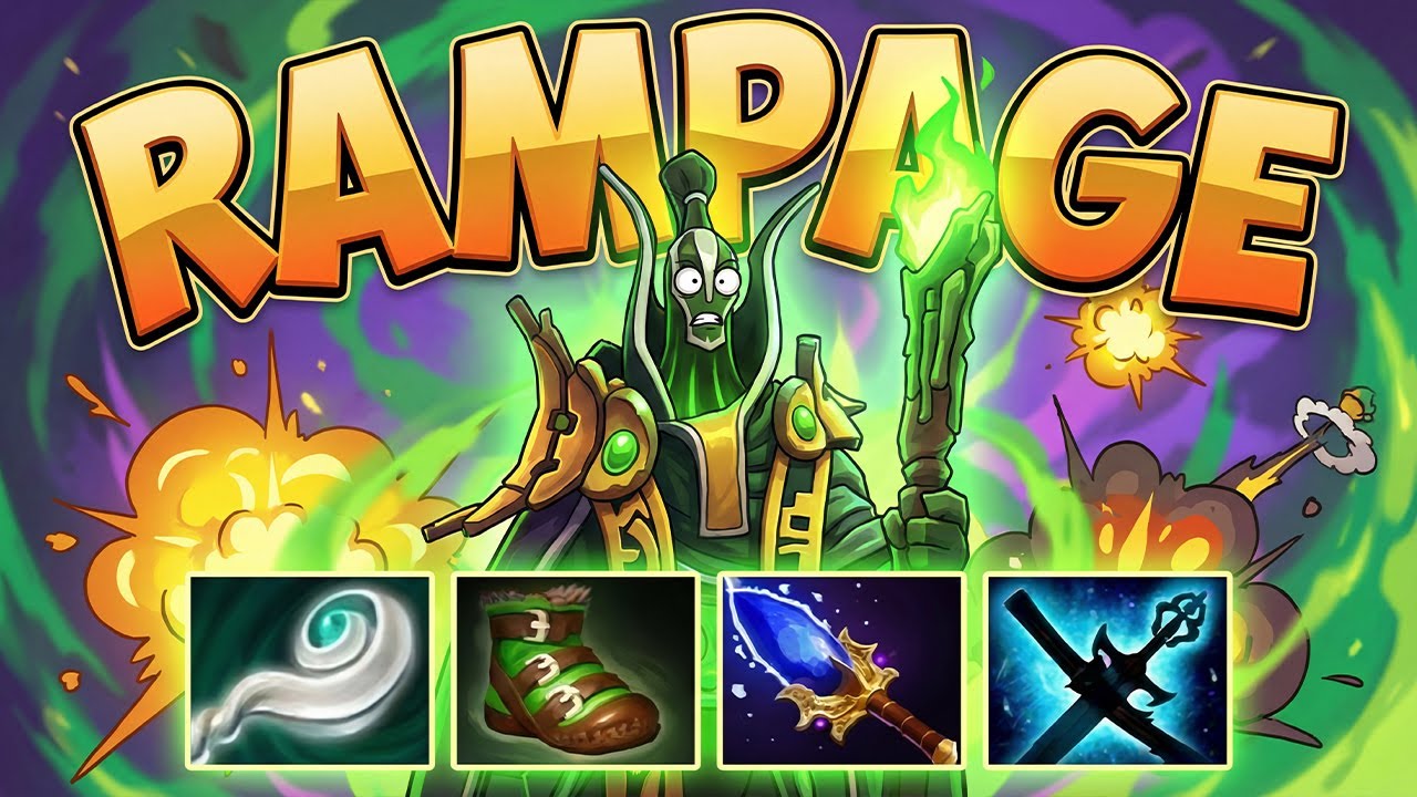 Rampage Rubick Dota 2 ! Rubick Dota 2 Mid Lane Carry Gameplay Build Support 7.40
