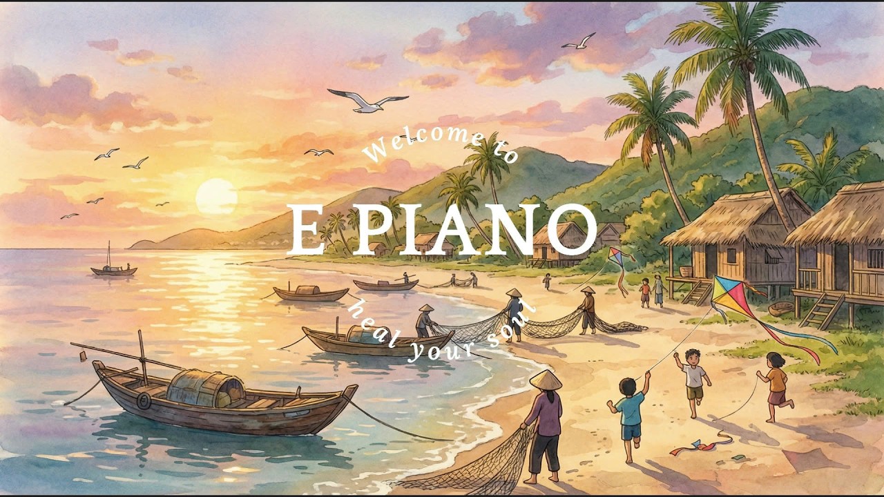 1 HOUR | RELAX WITH PIANO CHILL & THE COUNTRYSIDE BEACH