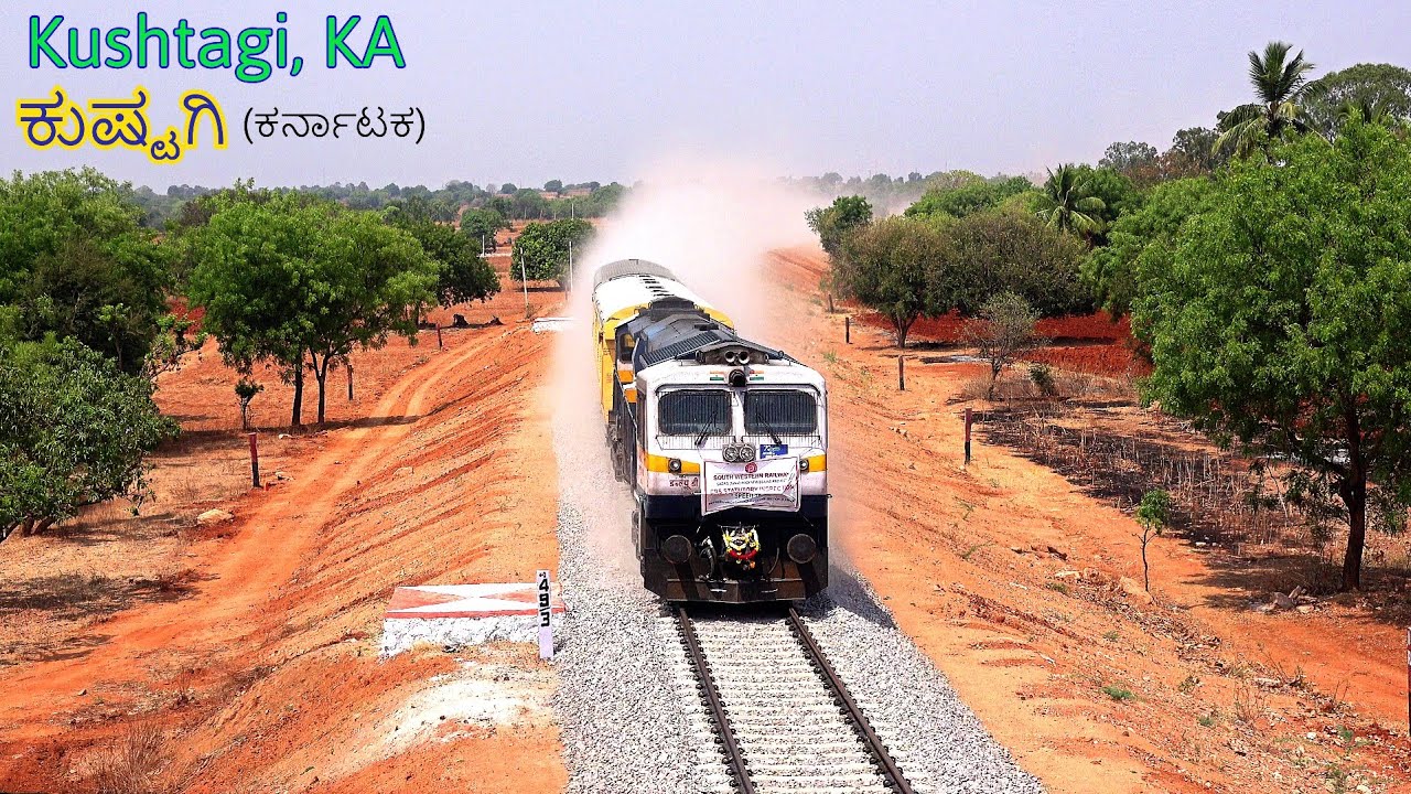 Hi-SPEED CRS INSPECTION @ KUSHTAGI: DIESEL LOCO CLOCKS 120Kmph🔥| SWR PURE DIESEL PARADISE PART - 21😍
