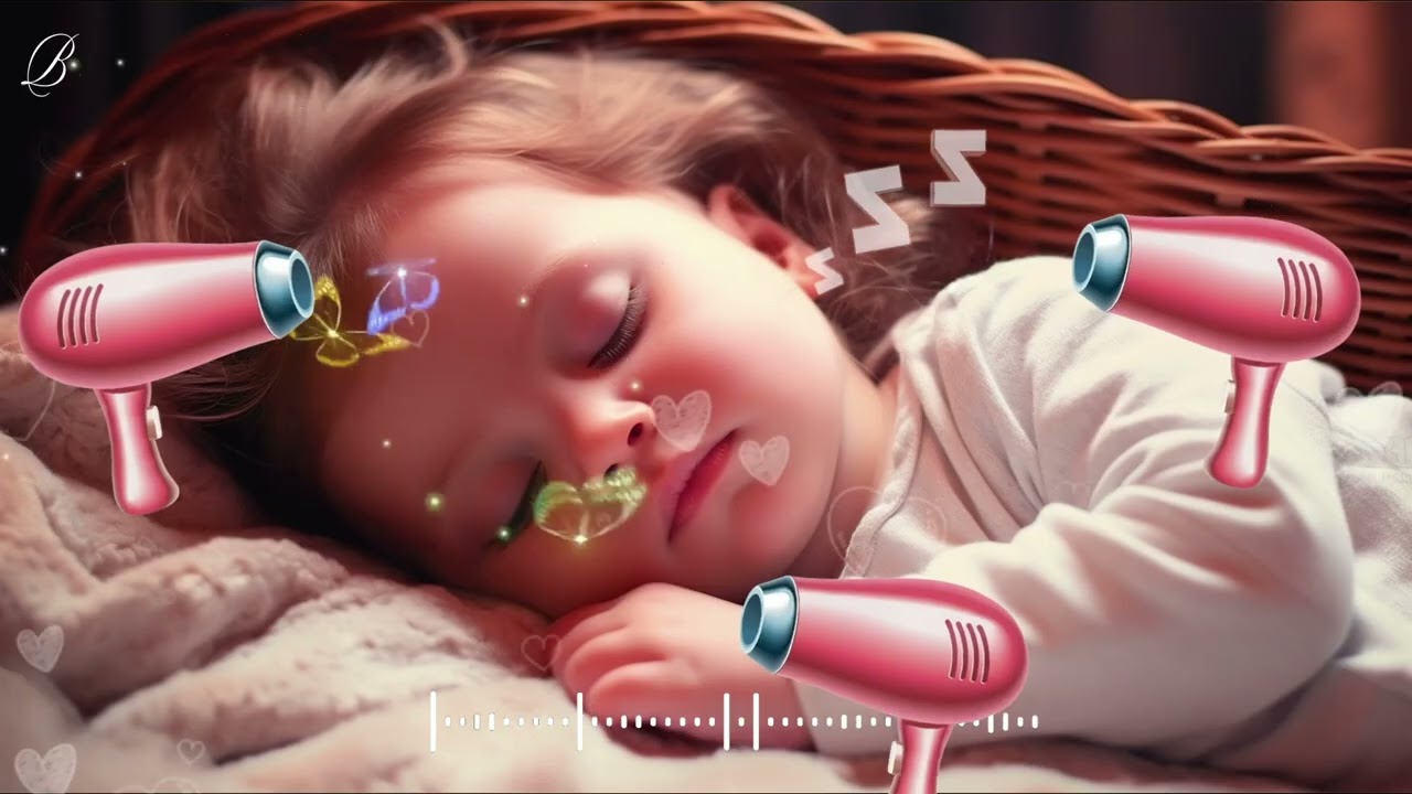 Hair Dryer White Noise 🌙 Baby Sleep Sounds  Baby Sleep Instantly | 10 hours