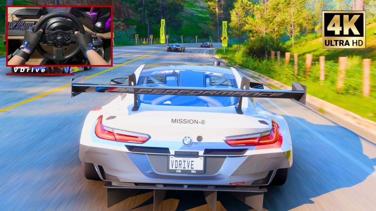 BMW M8 GTE vs HYPERCARS | FORZA HORIZON 5 | THE GOLIATH | T300 RS WHEEL CAM