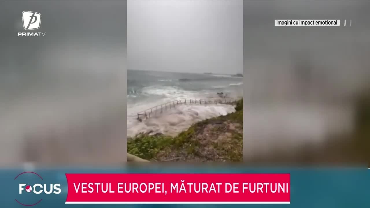 Vestul Europei, maturat de furtuni puternice.