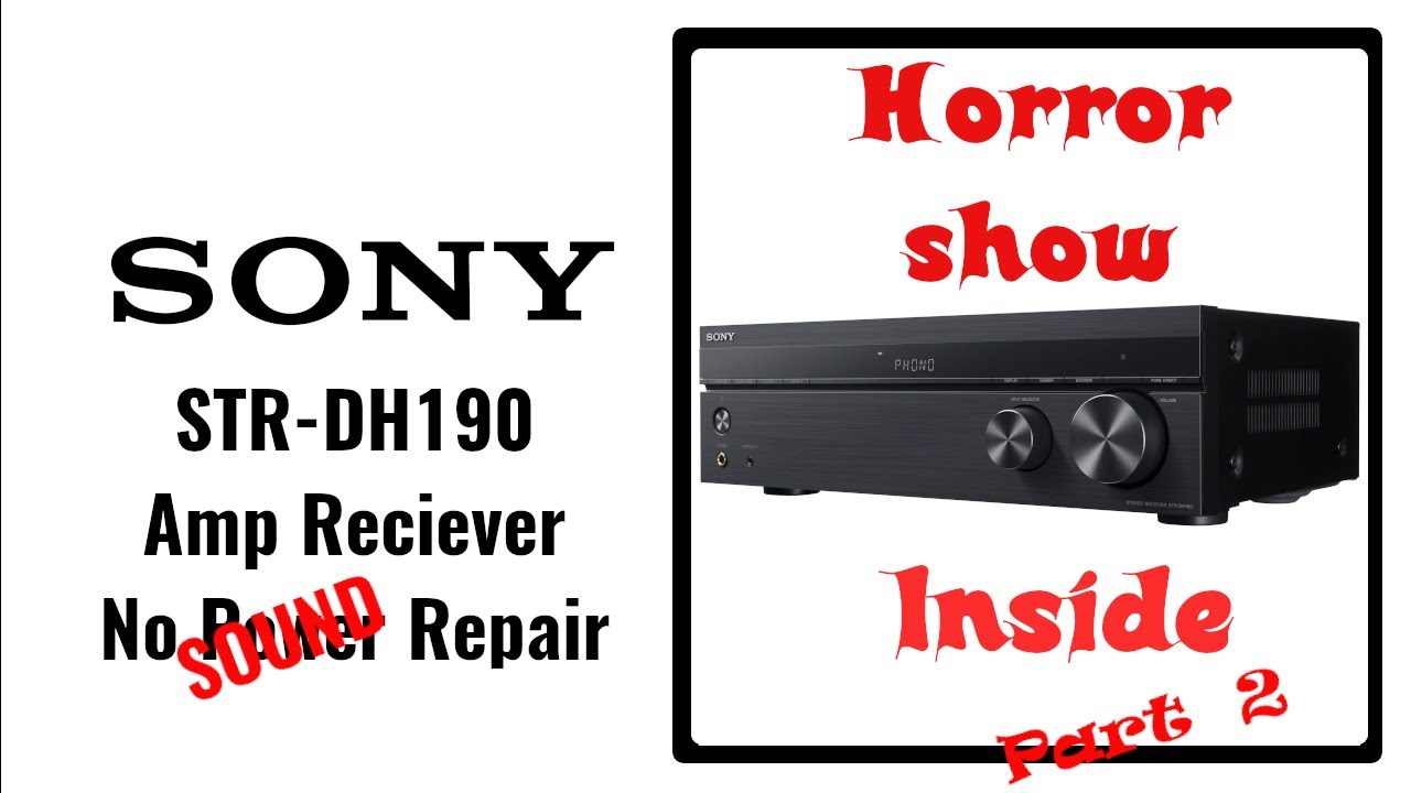 Sony STR-DH190 amplifier receiver no sound fault repair. Cracked main board. Part 2