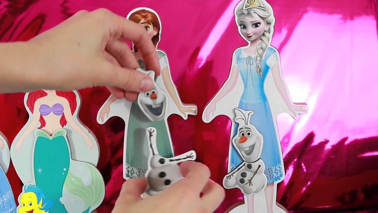 Learning Toys Disney Princess Anna, & Ariel Wooden Magnetic Doll