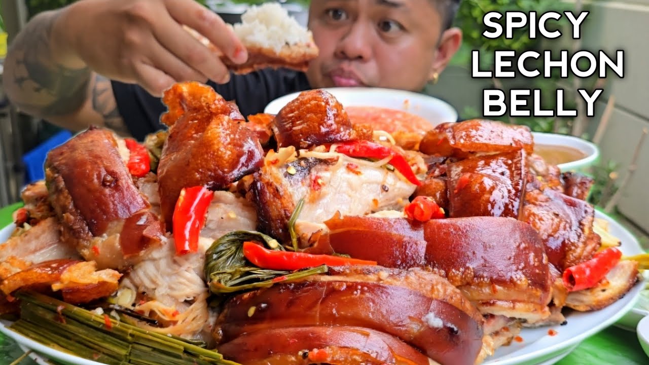 SPICY LECHON BELLY | MUKBANG PHILIPPINES | TOL BULOY MUKBANG