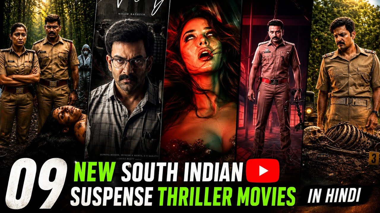 Top 9 Best South Indian Suspense Thriller Movies in Hindi 2026 | South Murder Mystery Movies Hindi