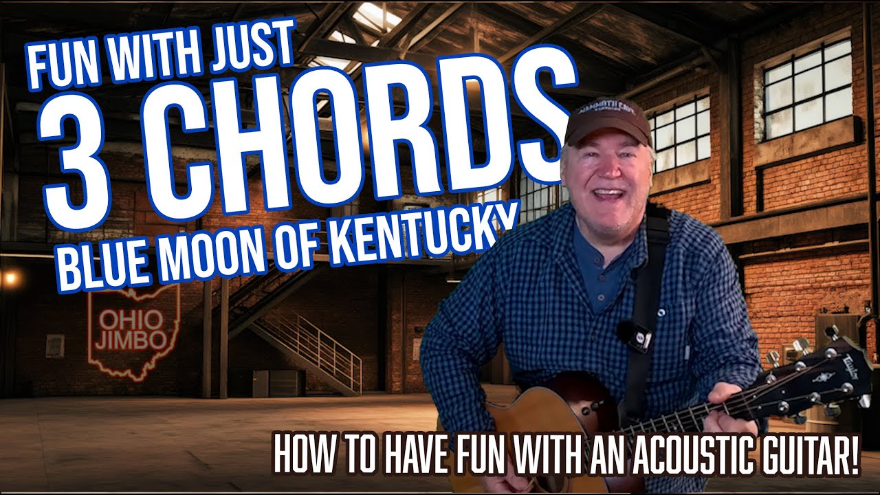 Easy Guitar: Elvis sang it! Blue Moon of Kentucky - Just 3 Chords!