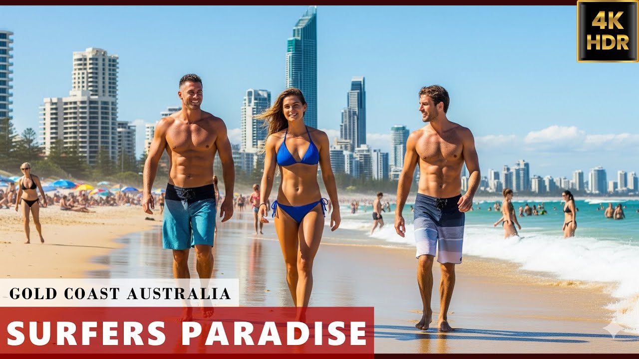 [4K HDR] Walking Surfers Paradise Beach Wednesday 3 Sep 2025 | Gold Coast | Queensland | Australia
