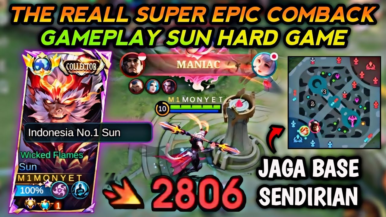 SUPER EPIC COMEBACK IS REAL 🔥 KEGANASAN HIRO SUN SAAT MELAWAN MUSUH YANG JAGO DI AWAL | MLBB