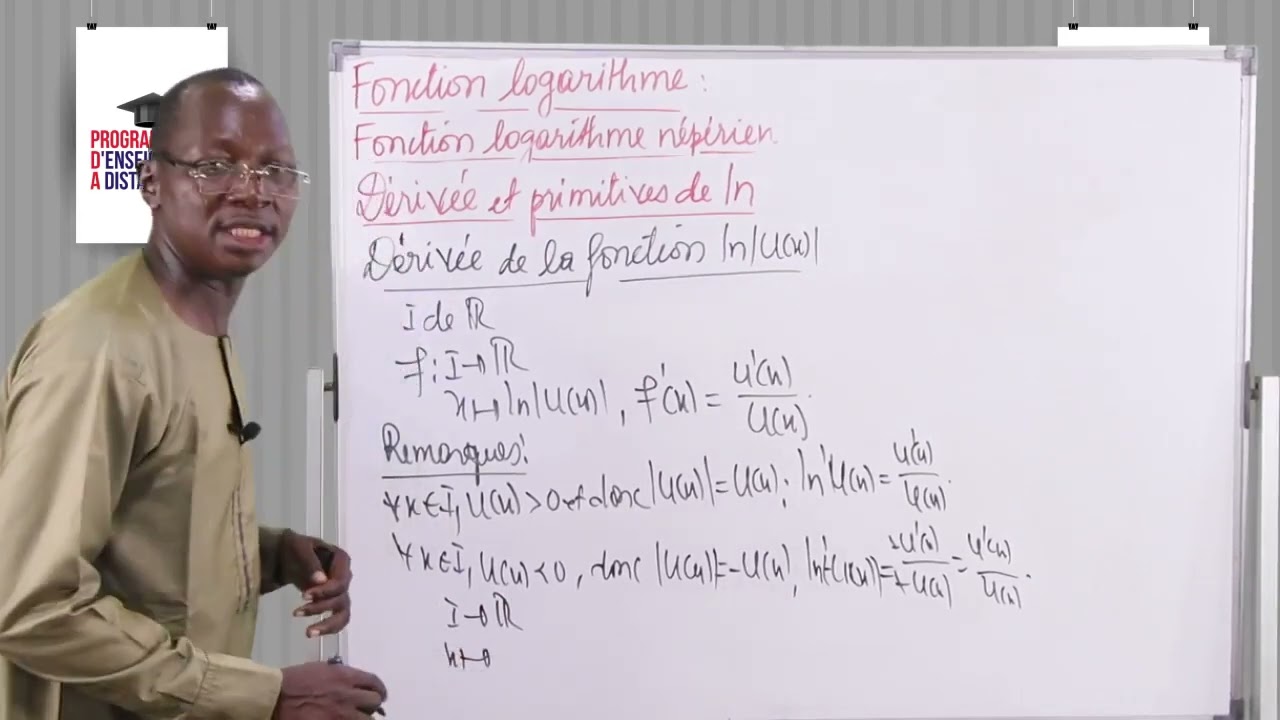 Leçon 72 Fonction logarithme népérien   Dérivée et primitives de ln 1