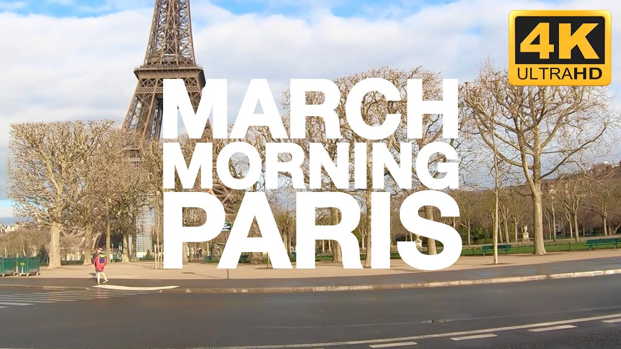 4K - Spring Drive in Paris  | Eiffel Tower