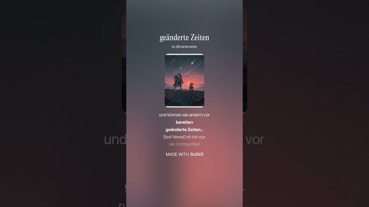 geänderte Zeiten