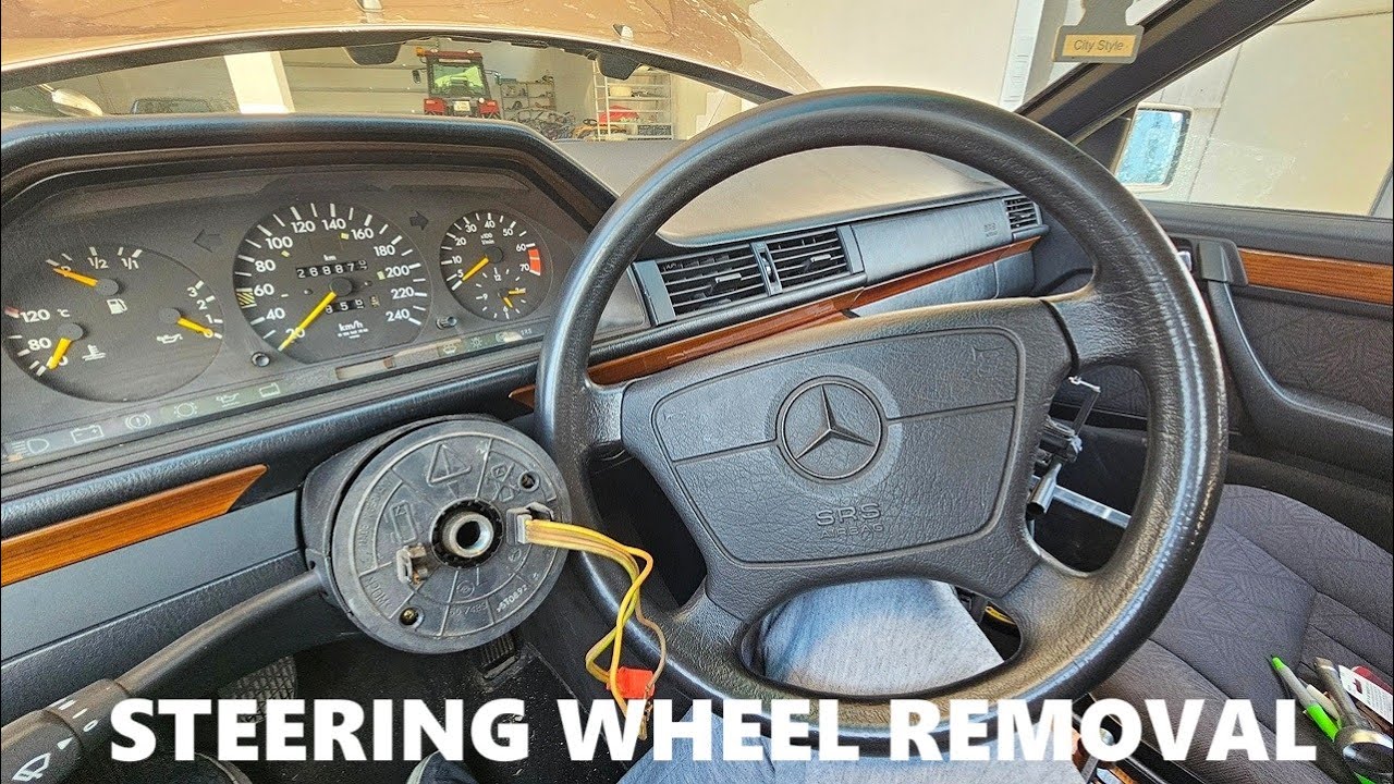 Инструкция по снятию рулевого колеса и подушки безопасности с Mercedes W124, Mercedes W202