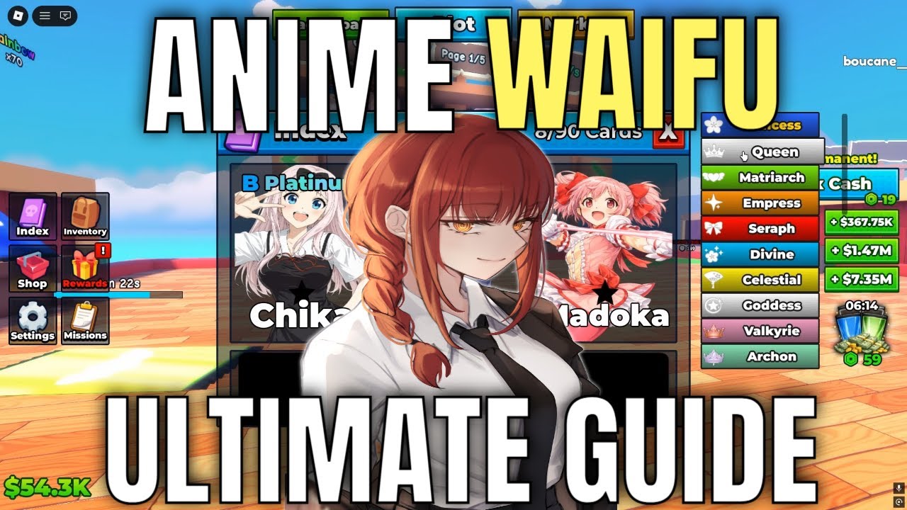 ПОЛНЫЙ ГАЙД ПО ANIME WAIFU CARD COLLECTION! (Лучшие вайфу, деньги, магазин) &mdash; Roblox