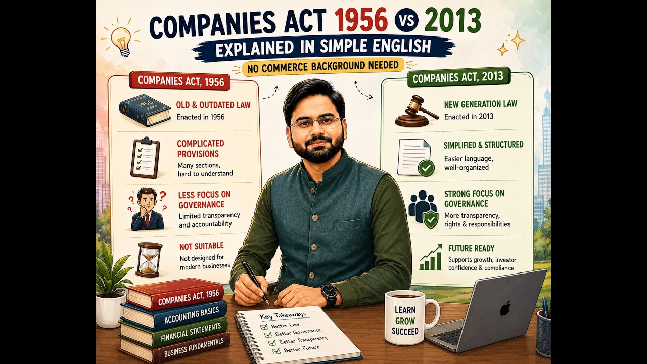 Companies Act 1956 vs 2013 Explained in Simple English | No Commerce Background Needed