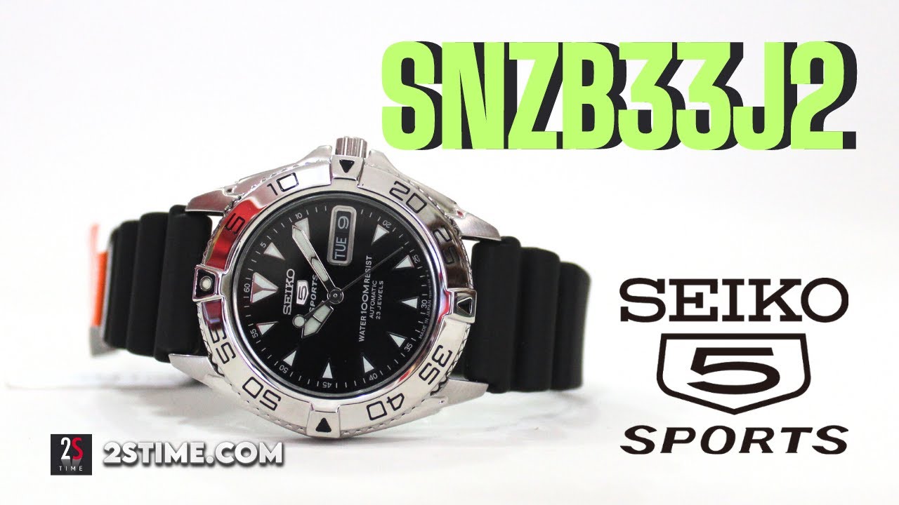 SEIKO 5 Sports SNZB33J2 Rubber Strap Automatic Watch