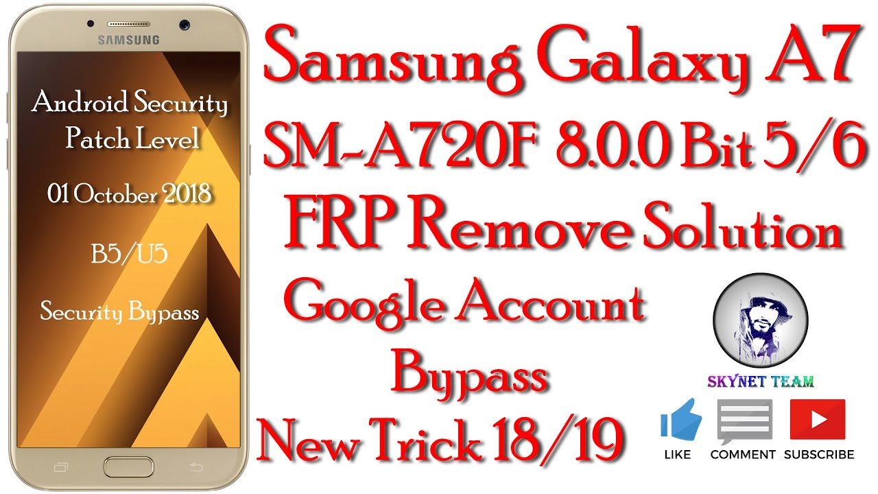 Samsung SM-A720F U5 Android 8.0.0 Oreo Remove Google Account || FRP Bypass Easy Way || New Trick