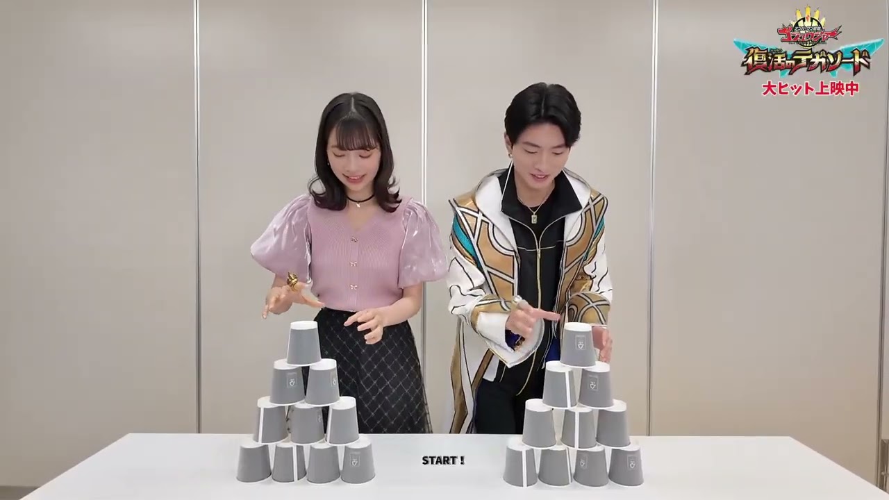 Unicorn and Polar play Paper Cup Tower challenge 