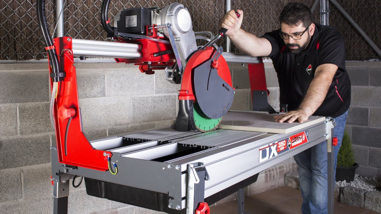 Wellers Hire - Electric Tile Saw Bench (Overhead Rail & Plunge) DX-350-N 1300