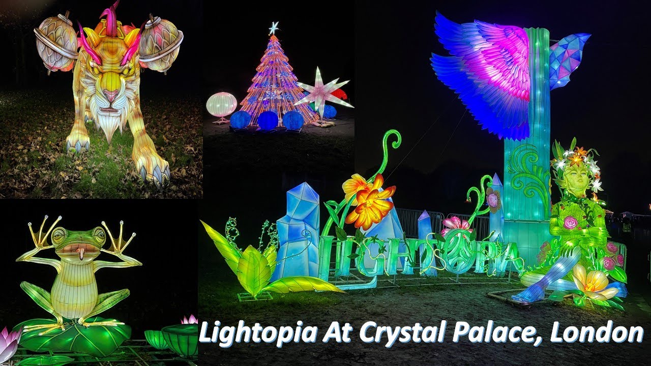 Christmas Light Festival At Lightopia, Crystal Palace Park, London, UK