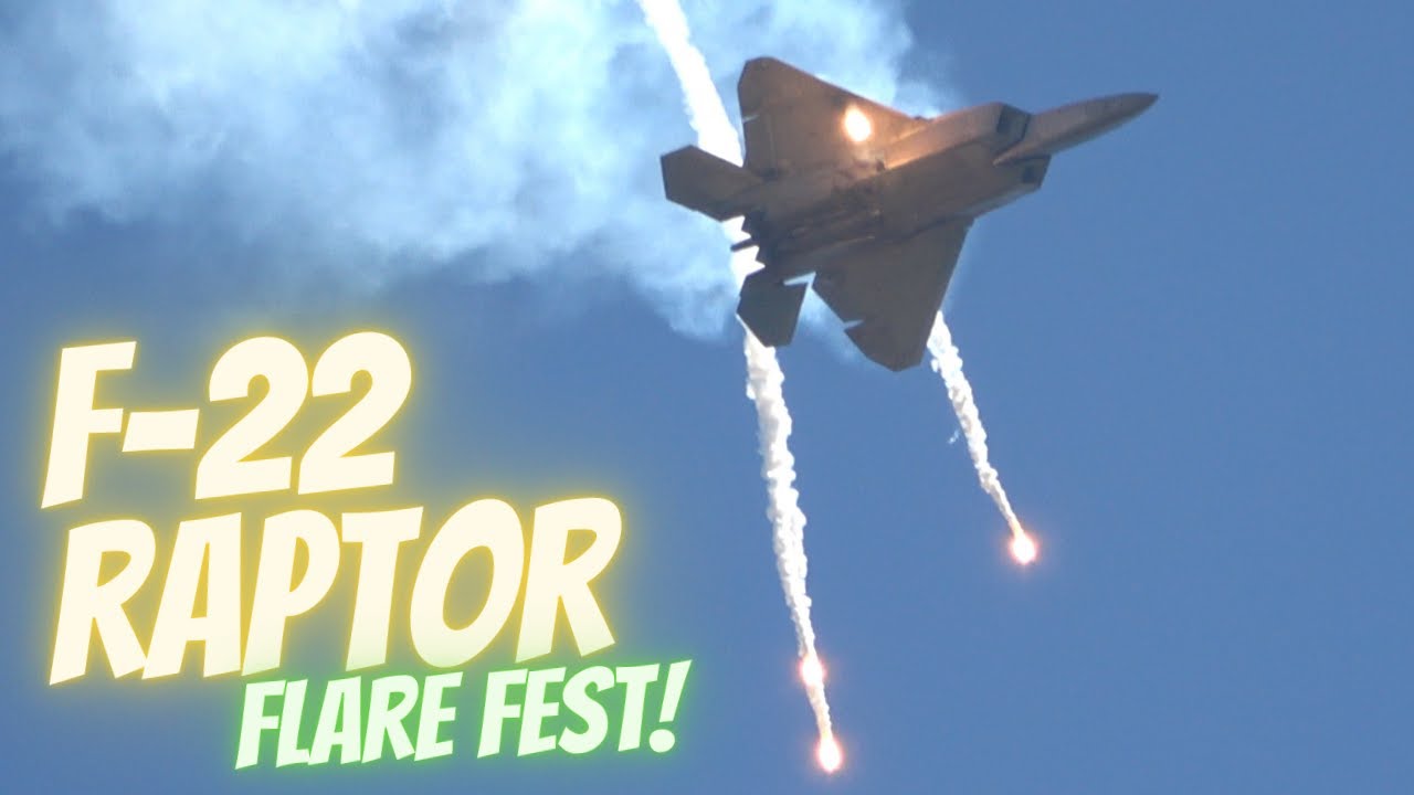 USAF F-22 Raptor flare-fest .. 2024 Wings Over Solano