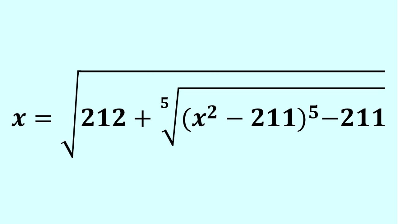 A Nice Radical Equation Challenge | 95% Failed to Solve THIS!