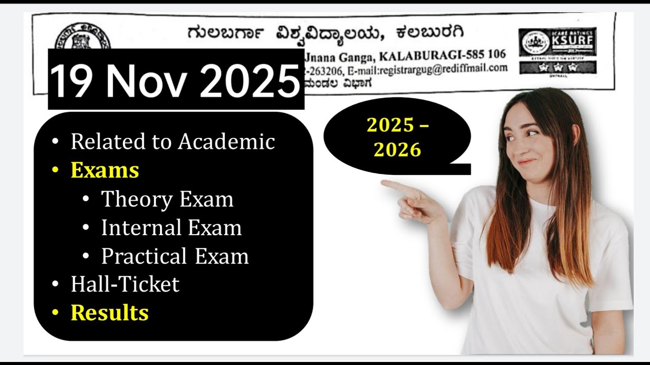 Gulbarga University CBCS NEP SEP 1st 3rd & 5th Sem Regular Repeaters Exams Starts from 19 Nov 2025