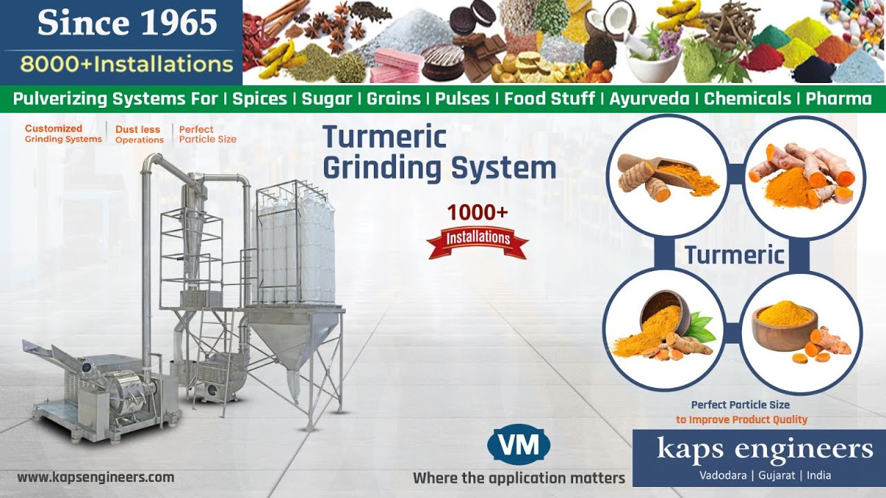 Turmeric Milling Equipment | Turmeric Grinding machine | Turmeric Processing Plant #turmericpowder