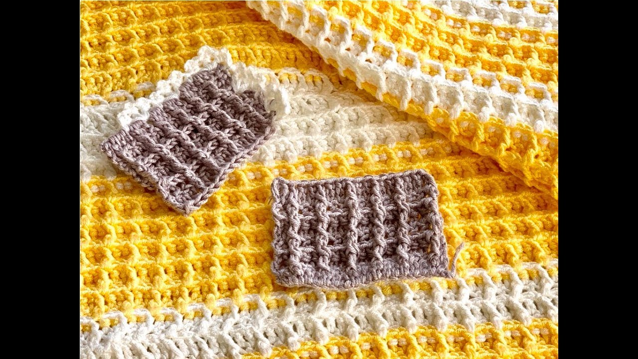 Waffle Gofret Örgü Modeli ile Bebek Battaniyesi Yaptım ll Kutucuk Modeli Çok Başarılı