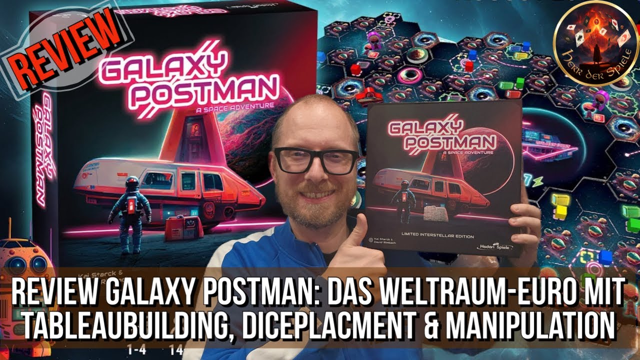 Review Galaxy Postman: das Weltraum-EURO mit Tableaubuilding, Diceplacment & Manipulation