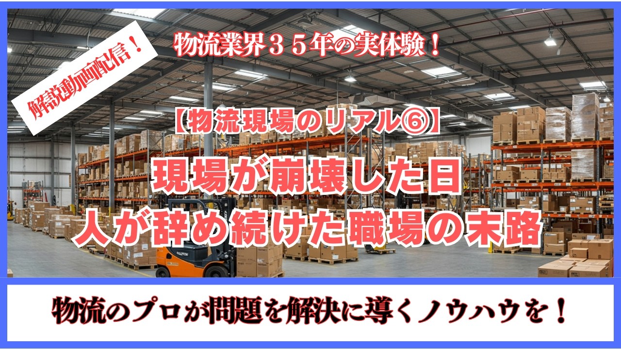 【物流現場のリアル⑥】たった1人の退職から崩壊へ｜人が辞め続けた職場の末路【特別編】