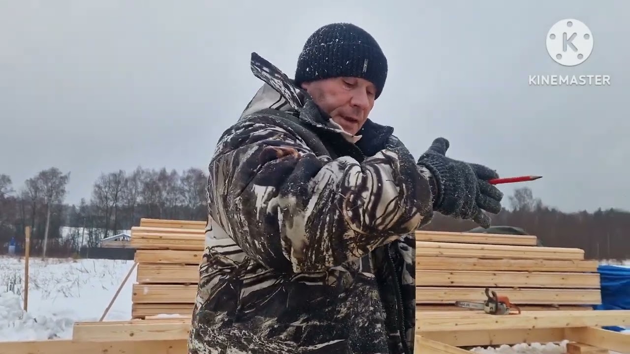Как самому построить дом из бруса. Первый венец.