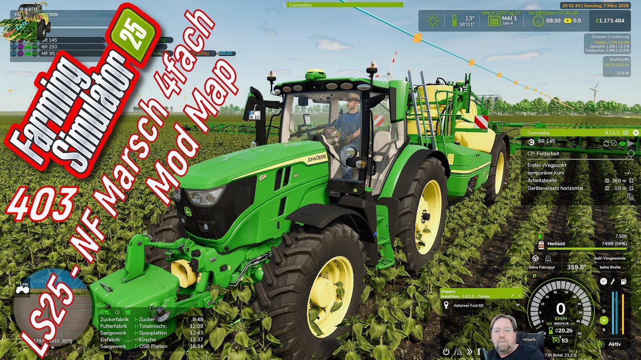 LS 25 NF Marsch 4 Fach # 403 Auf Feld 69 ist doch nur der Rand zu  mache da wächst Unkraut.