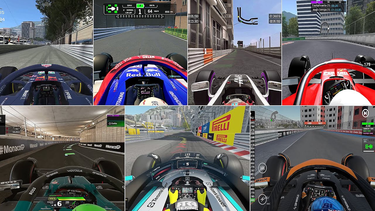 CIRCUITO DE MONTE CARLO (MÓNACO) EN DIFERENTES JUEGOS