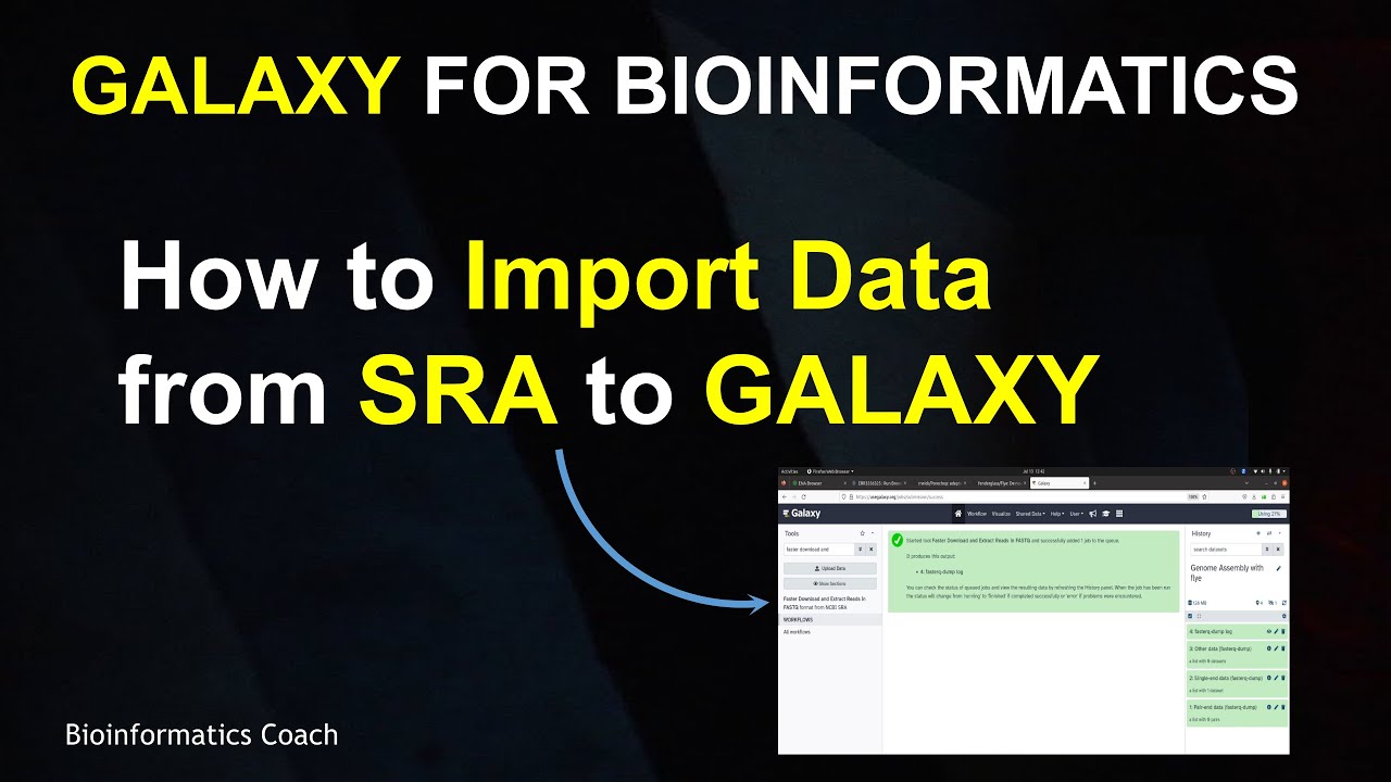 Galaxy Tutorial on Importing Data from SRA to Galaxy -  Episode 1