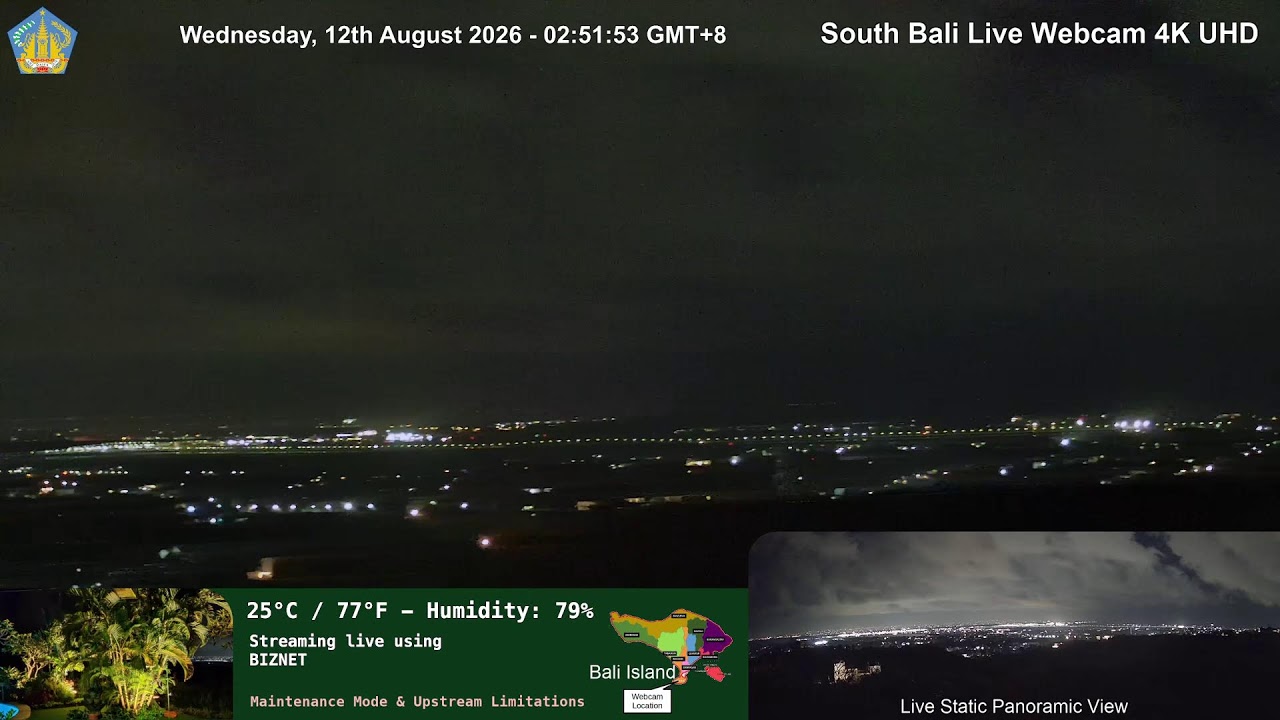 Bali Weather Today Live Webcam | Bali Weather Now with Temperature and Humidity | Bali Weather Live