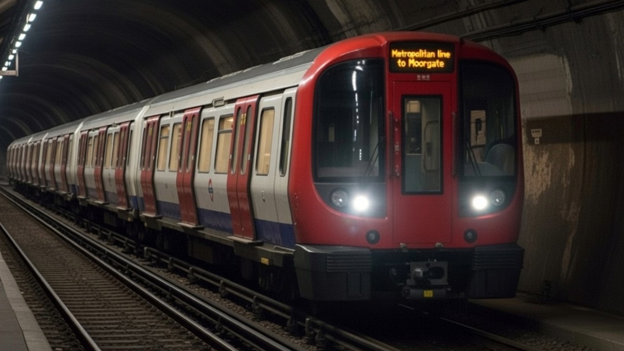 London Underground's Metropolitan Line to Moorgate from Barbican