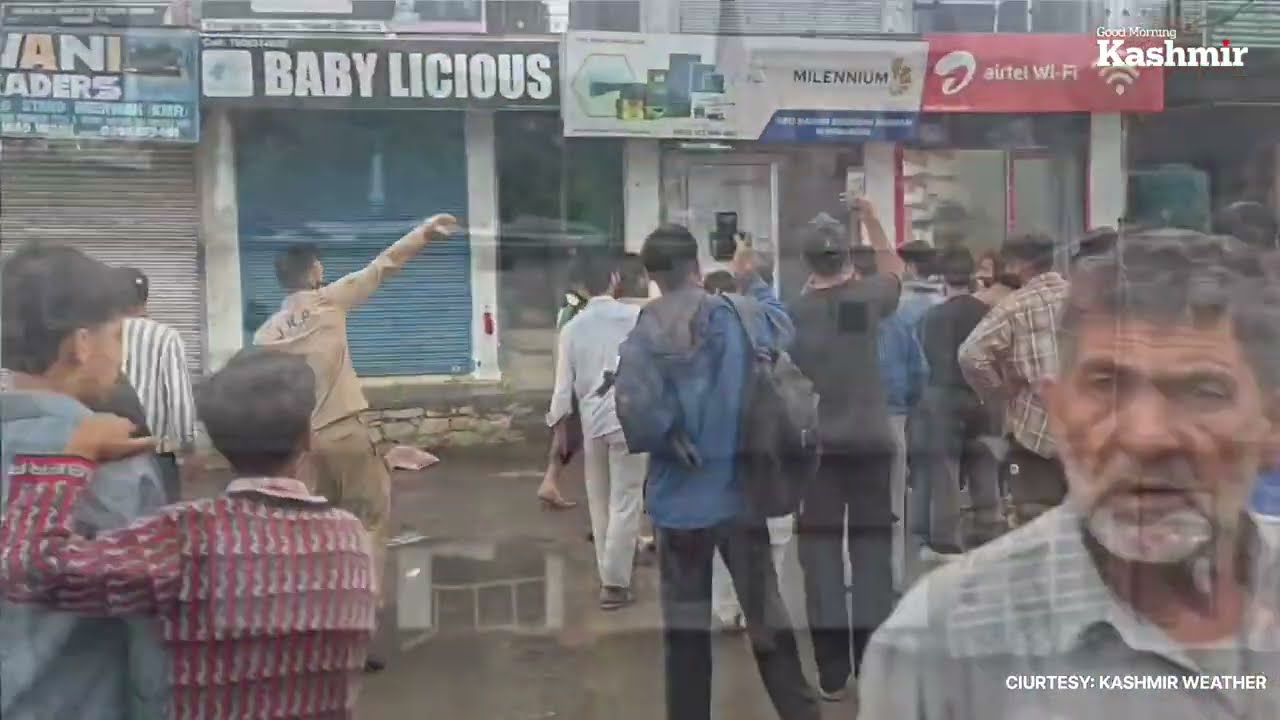 Dozens of shops swept away by raging floodwaters in Budgam