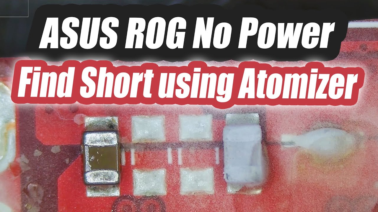 Asus ROG G531G не включается. Поиск короткого замыкания с помощью порошка Atomizer Rosin Flux.