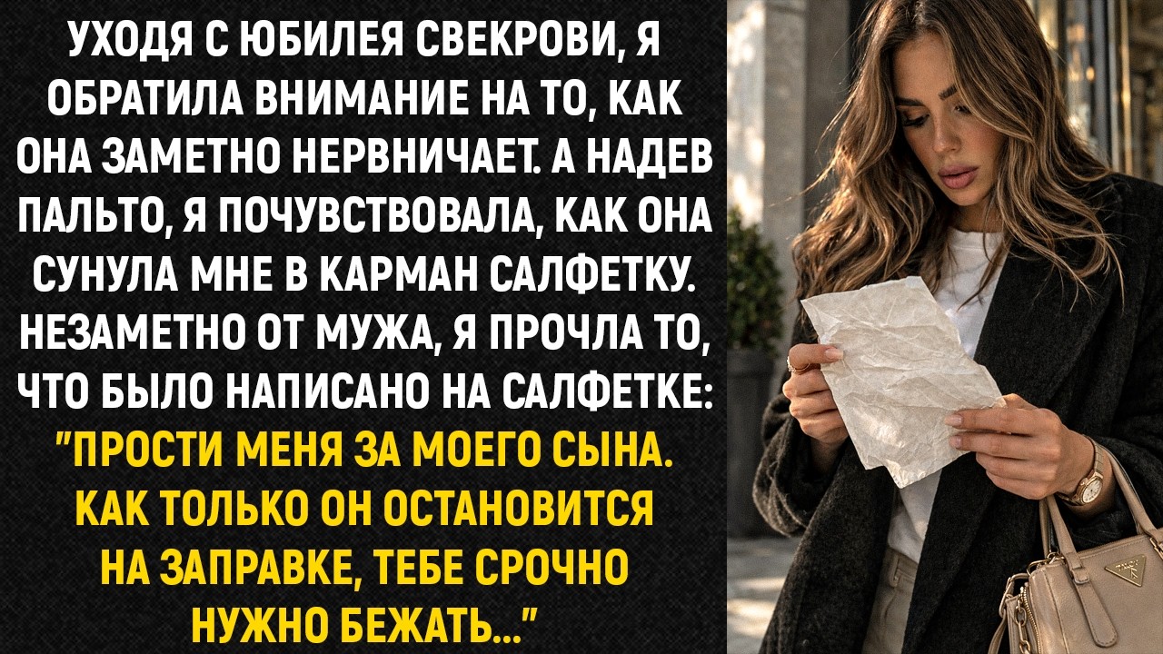 Уходя с юбилея свекрови, я обратила внимание на то, как она заметно нервничает. А надев пальто...